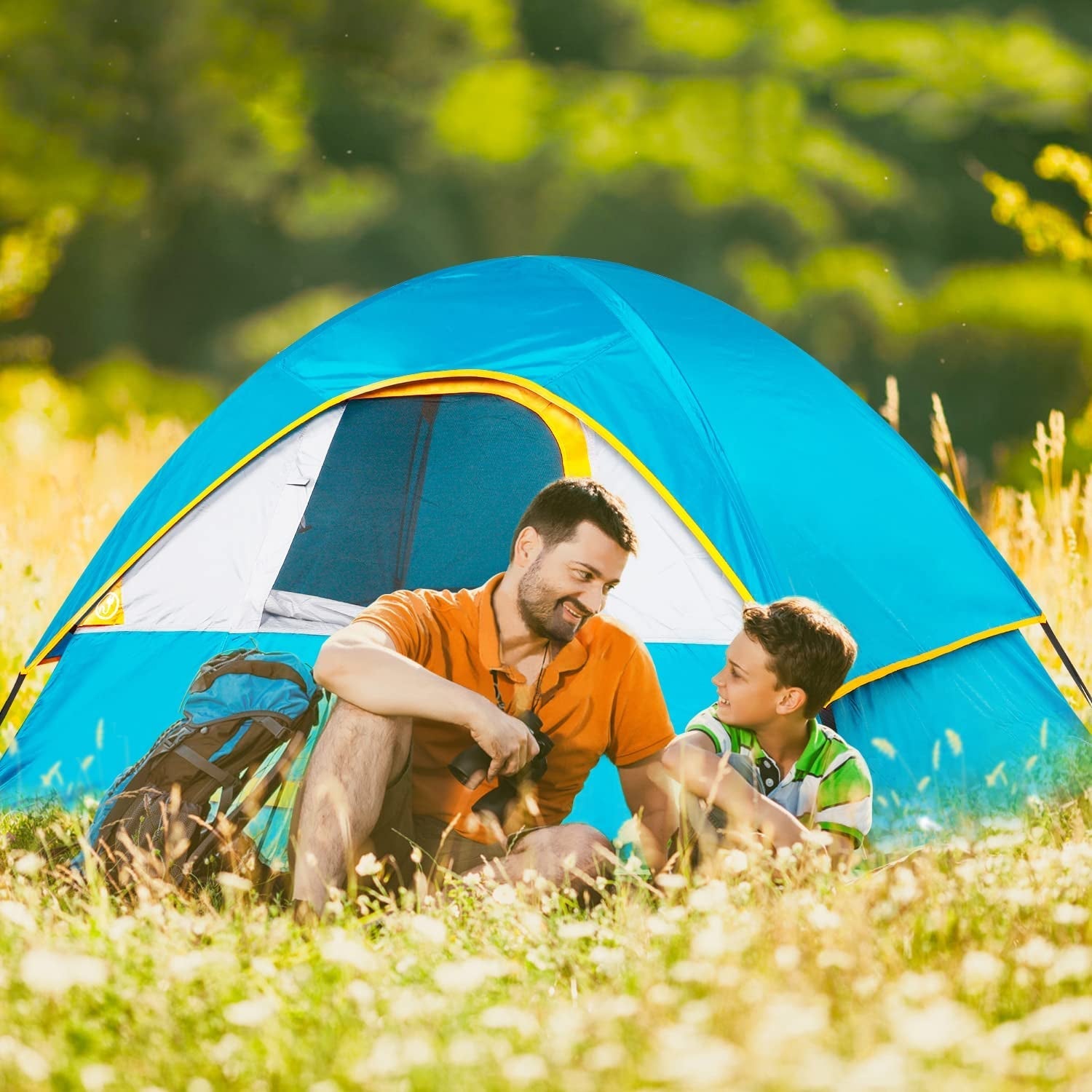 2-Person Waterproof Camping Tent with Rainfly