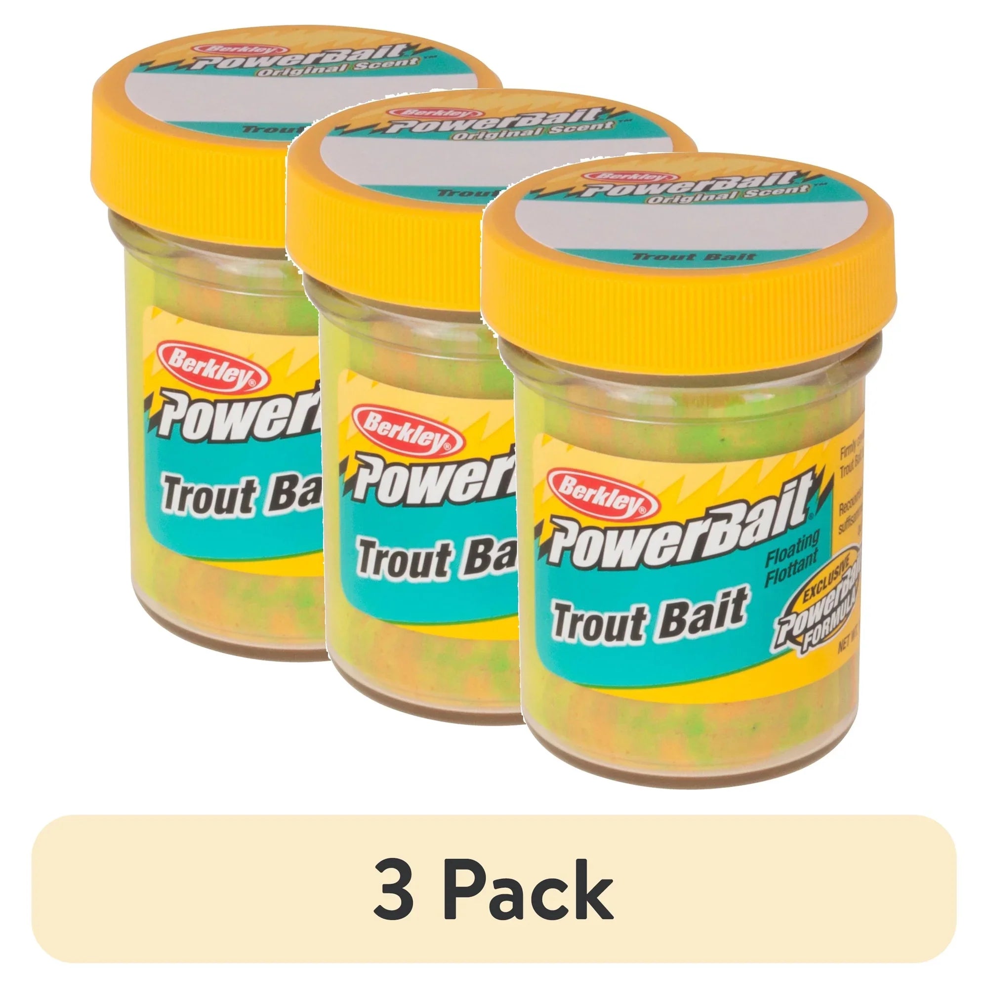 (3 Pack)  Powerbait Trout Fishing Dough Bait