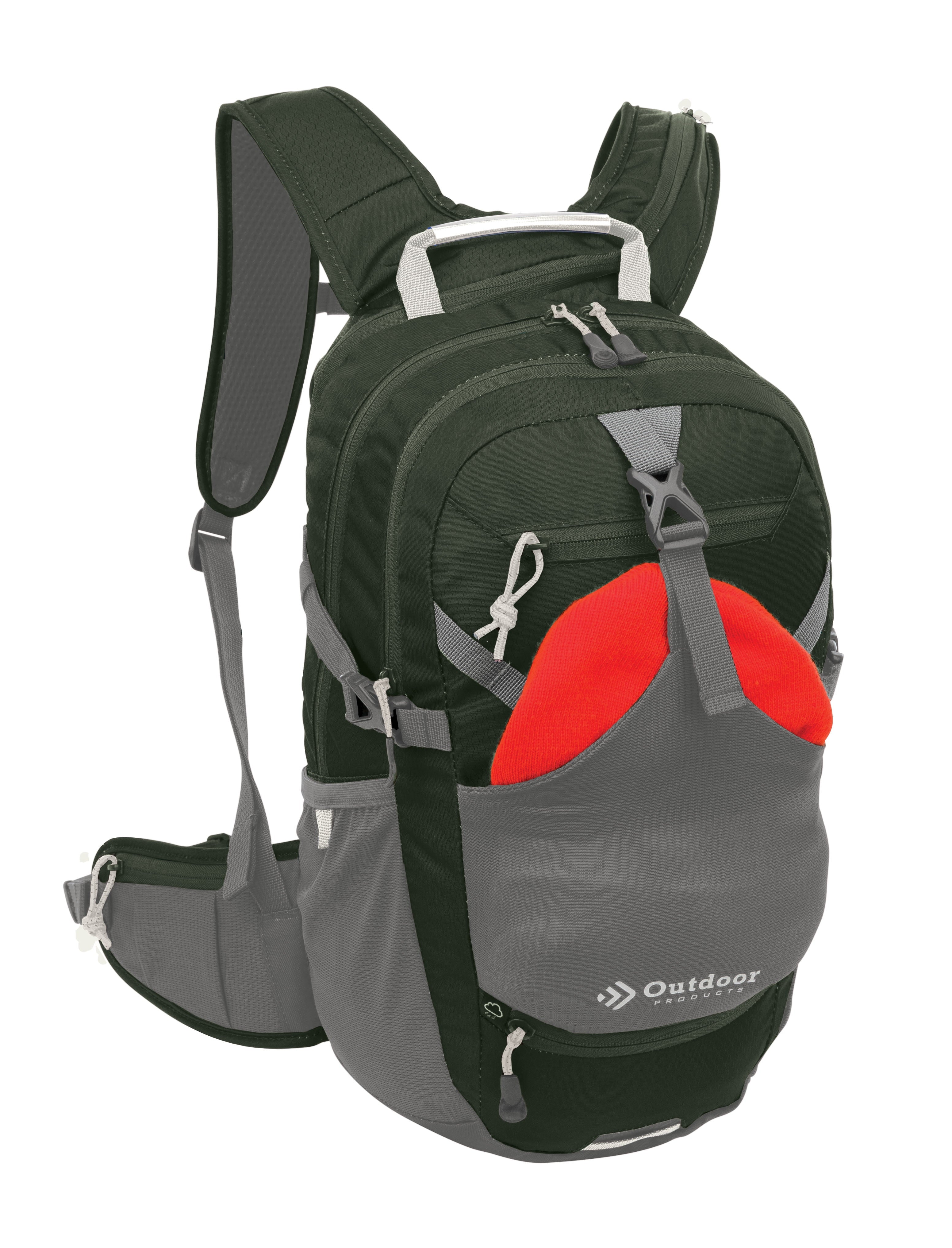 18L Green Hydration Backpack with 3L Reservoir - Unisex Hiking Gear