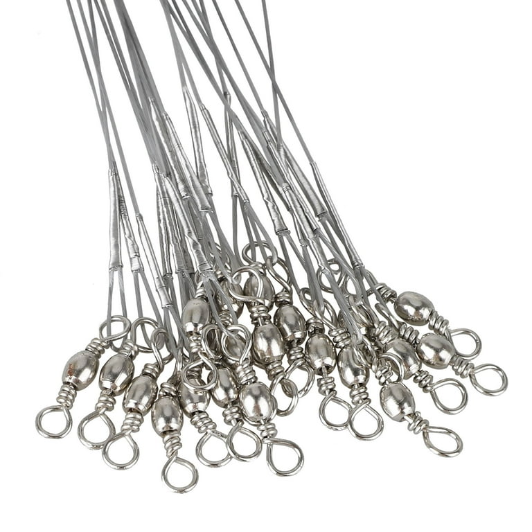 100-Piece Stainless Steel Fishing Leaders Kit — Wire Leaders, Swivels & Snap Connectors for Saltwater & Freshwater