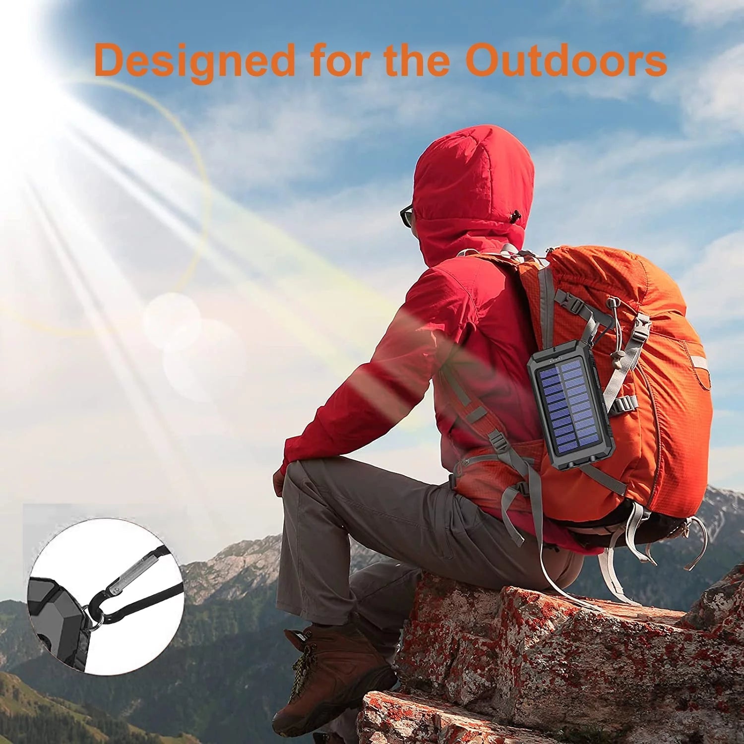 20,000mAh Solar Charger (Black) - Exclusive Availability at -US Store for Genuine Product