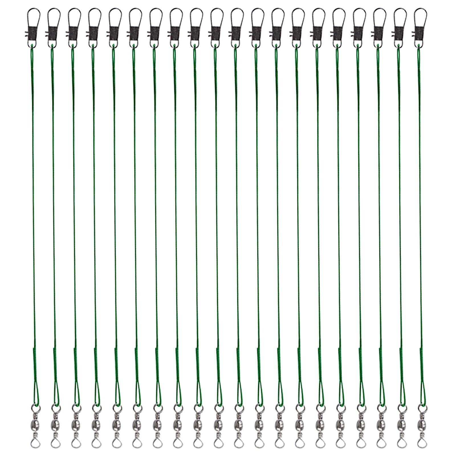100-Piece Stainless Steel Fishing Leaders Kit — Wire Leaders, Swivels & Snap Connectors for Saltwater & Freshwater